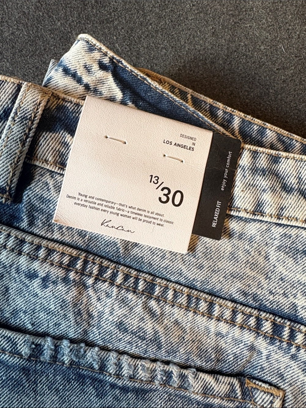 Kancan size 13/30 Acid Wash Denim Jeans - Relaxed Fit